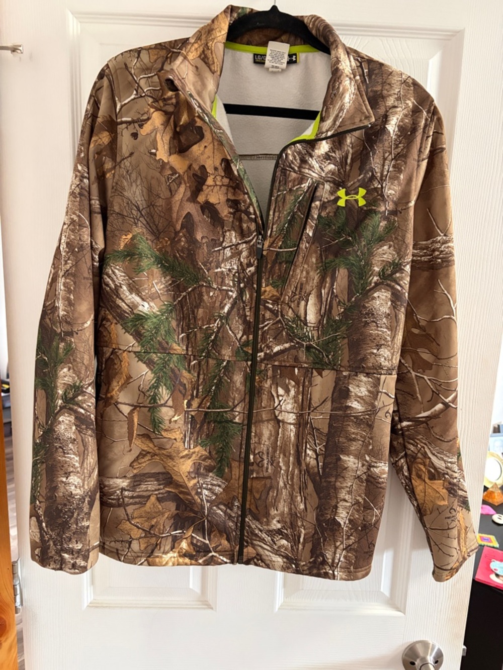 Under Armour Realtree Camo Jacket with Neon Yellow Logo